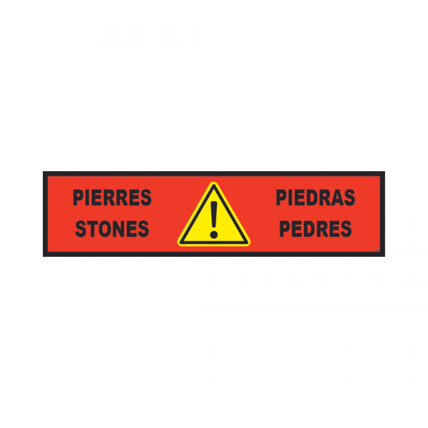 Banderole horizontale 2000X500 "PIERRES" FR-EN-ES-CA  # MONTEE BANH030-M